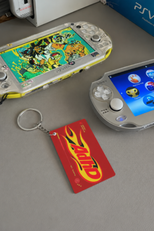 Retro ADHD Flame Graphic Acrylic Keychain