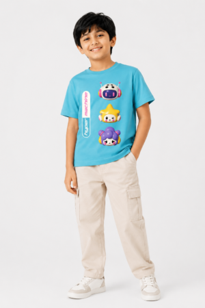 Hyper Machine Cute Robot Graphic Kids T-Shirt