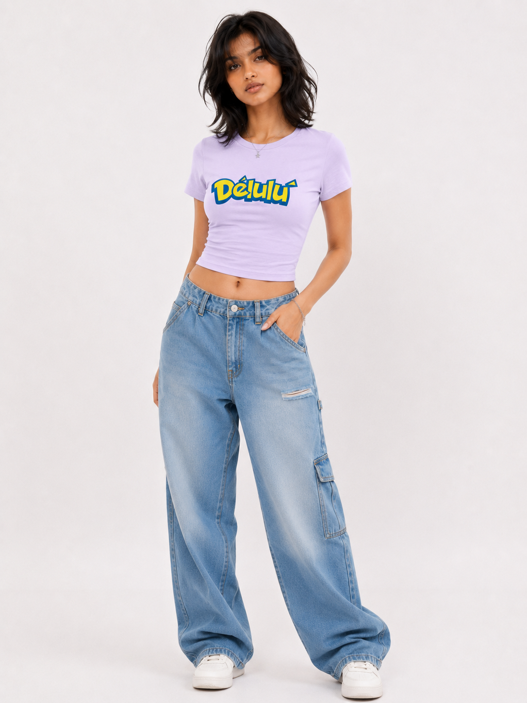 Retro Déulu Graphic Baby Tee for Women - Image 3