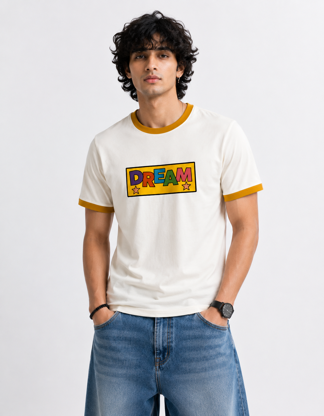 Vintage Dream Graphic Ringer T-Shirt