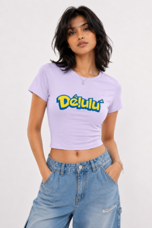 Retro Déulu Graphic Baby Tee for Women