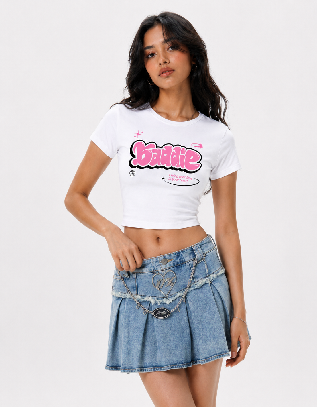 Baddie Y3K Baby Tee - Image 3