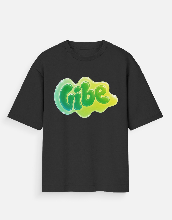 Unisex Frutiger Aero Vibe Text Oversized T Shirt - Image 2