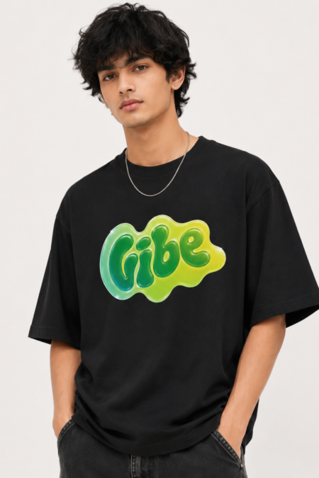 Unisex Frutiger Aero Vibe Text Oversized T Shirt