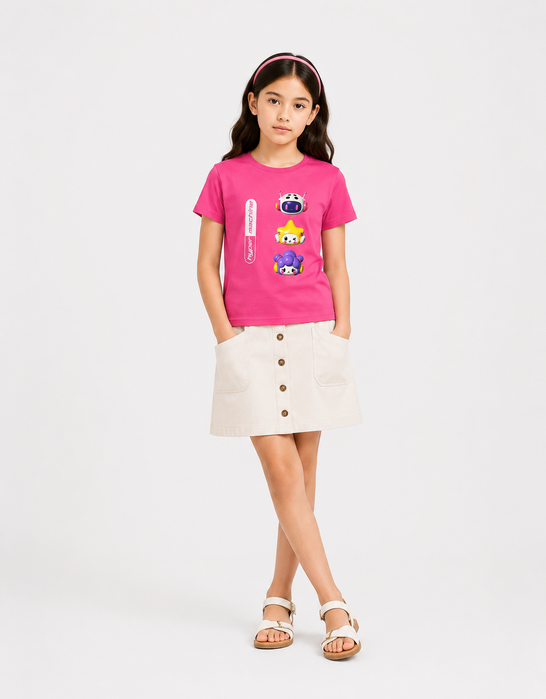 Hyper Machine Kawaii Robot Graphic Kids T-Shirt - Image 3