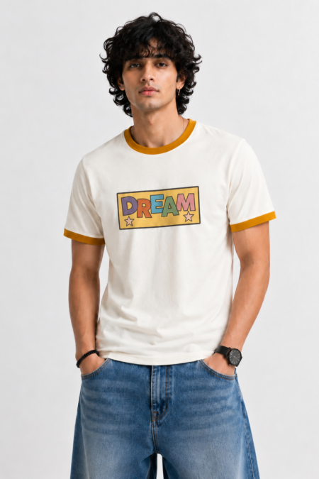 Vintage Dream Graphic Ringer T-Shirt