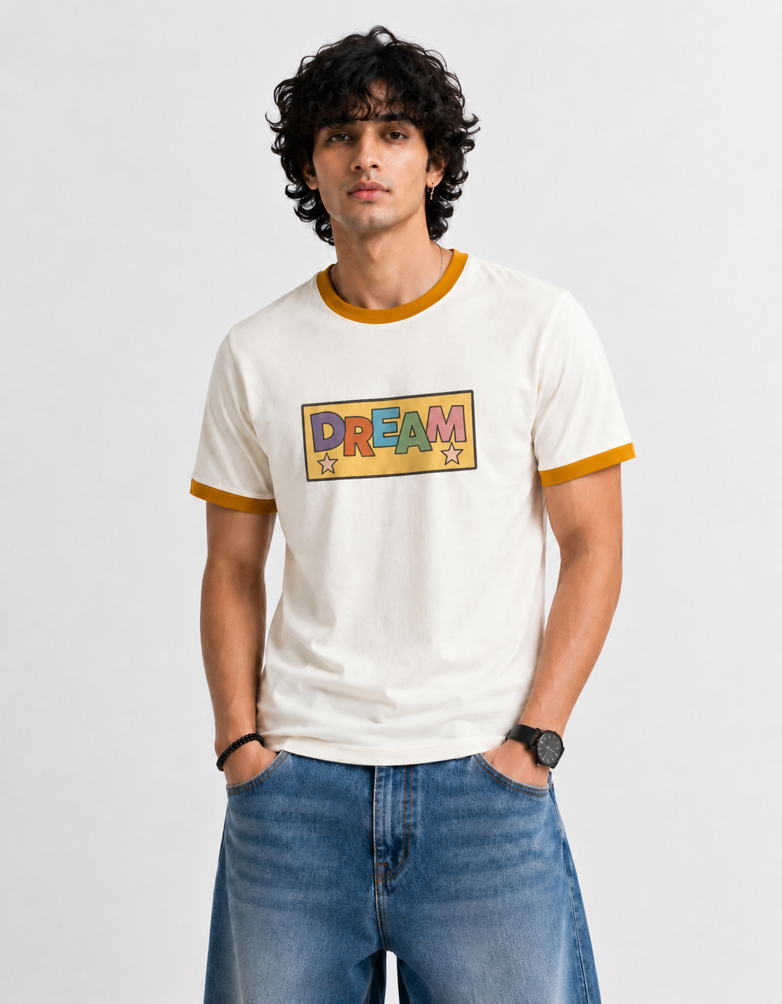 Vintage Dream Graphic Ringer T-Shirt