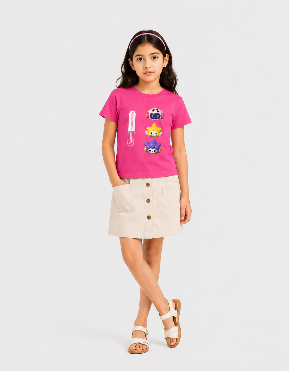 Hyper Machine Kawaii Robot Graphic Kids T-Shirt - Image 4