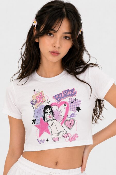Harajuku Artstyle Graphic Crop Top