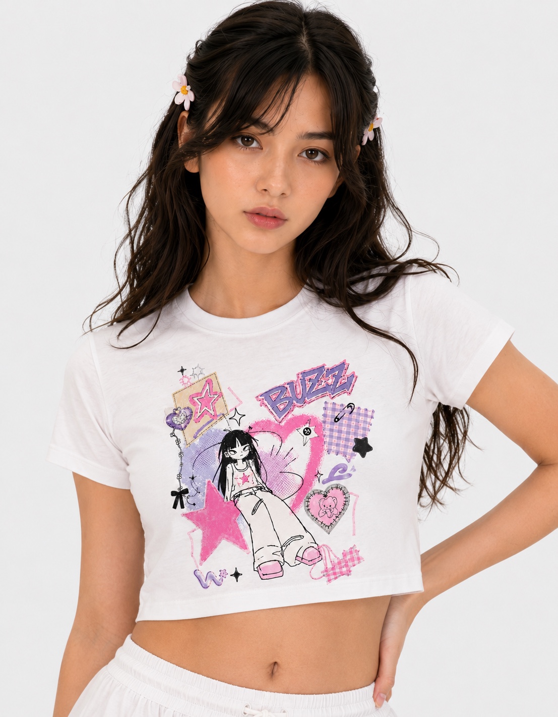Harajuku Artstyle Graphic Crop Top