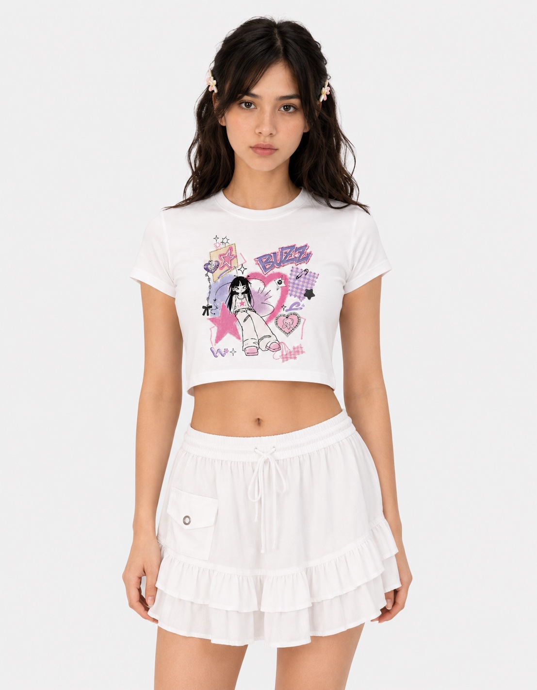Harajuku Artstyle Graphic Crop Top - Image 3
