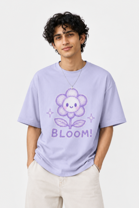 Bloom Sketch Artstyle Oversized Unisex T-Shirt