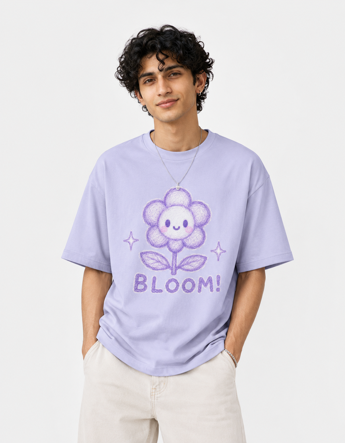 Bloom Sketch Artstyle Oversized Unisex T-Shirt