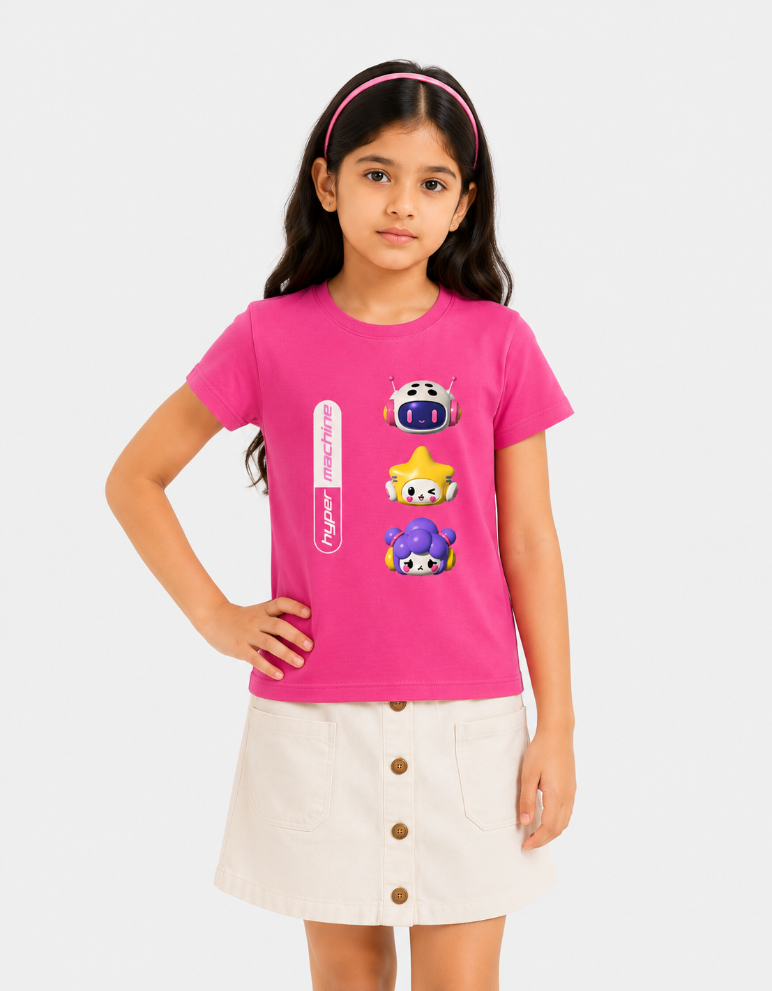 Hyper Machine Kawaii Robot Graphic Kids T-Shirt