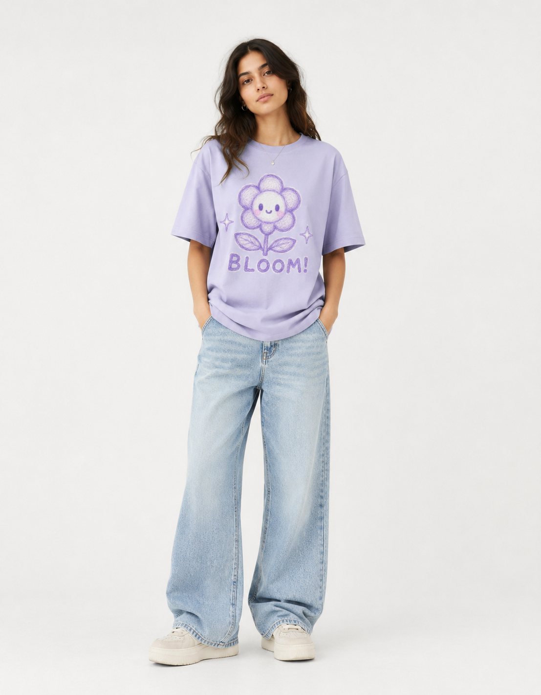Bloom Sketch Artstyle Oversized Unisex T-Shirt - Image 5