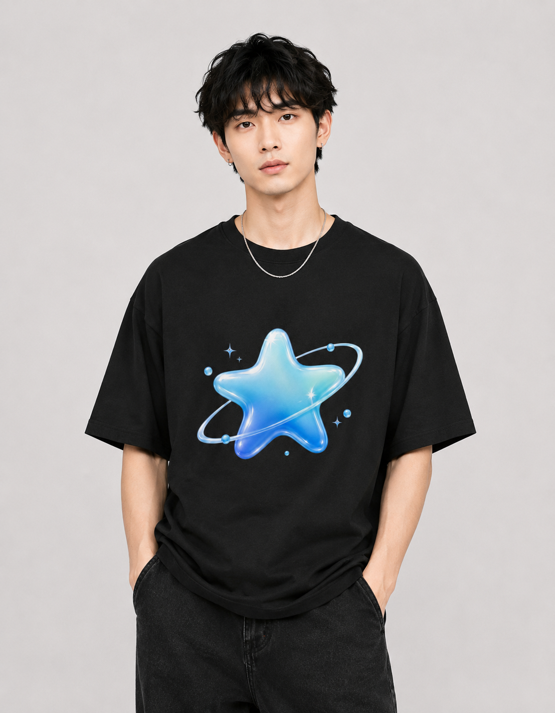 Unisex Frutiger Aero Star Oversized T Shirt