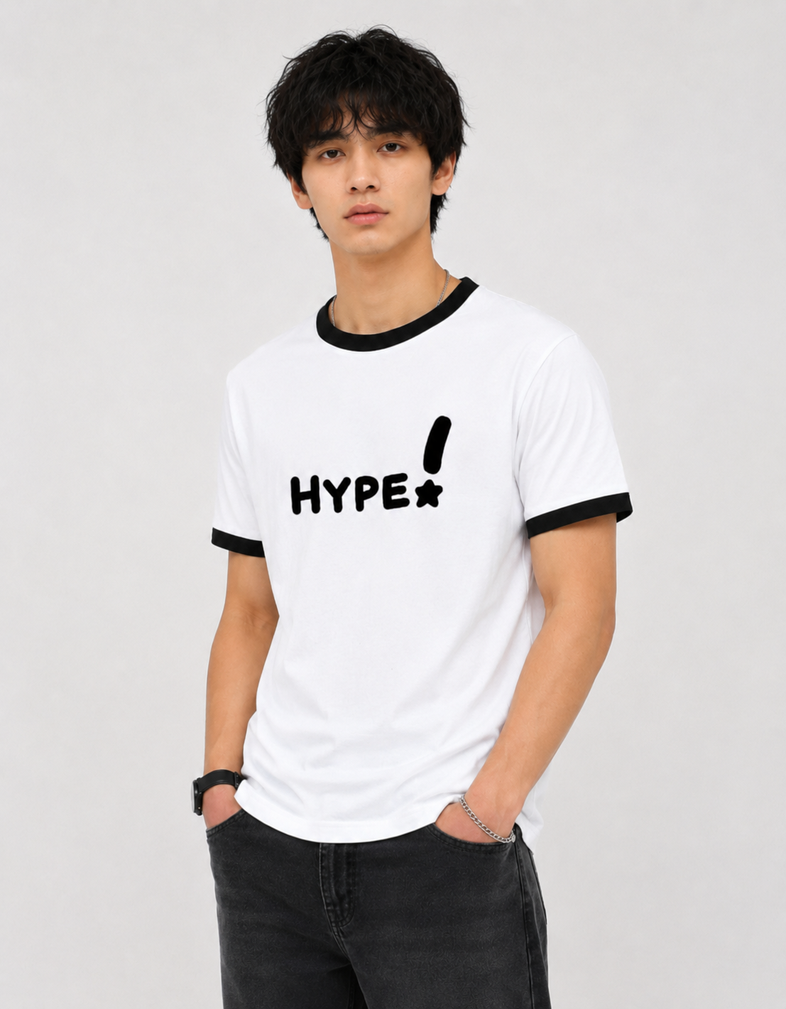 Hype Ringer T-Shirt Unisex - Image 4
