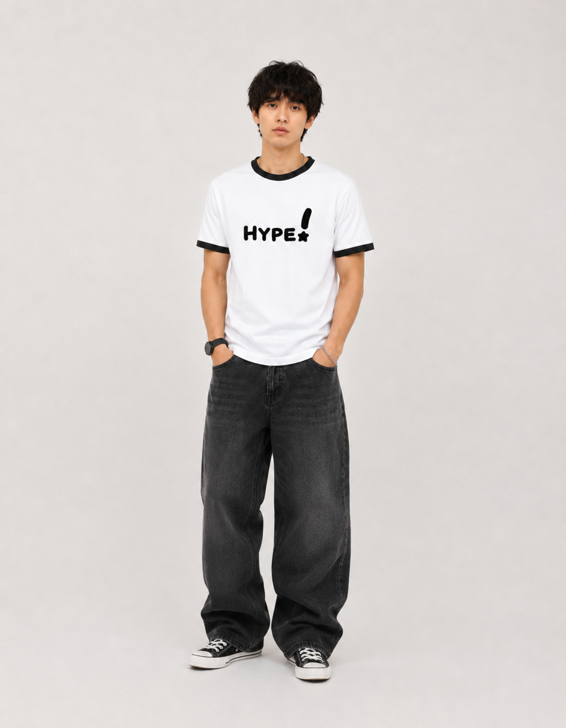 Hype Ringer T-Shirt Unisex - Image 3