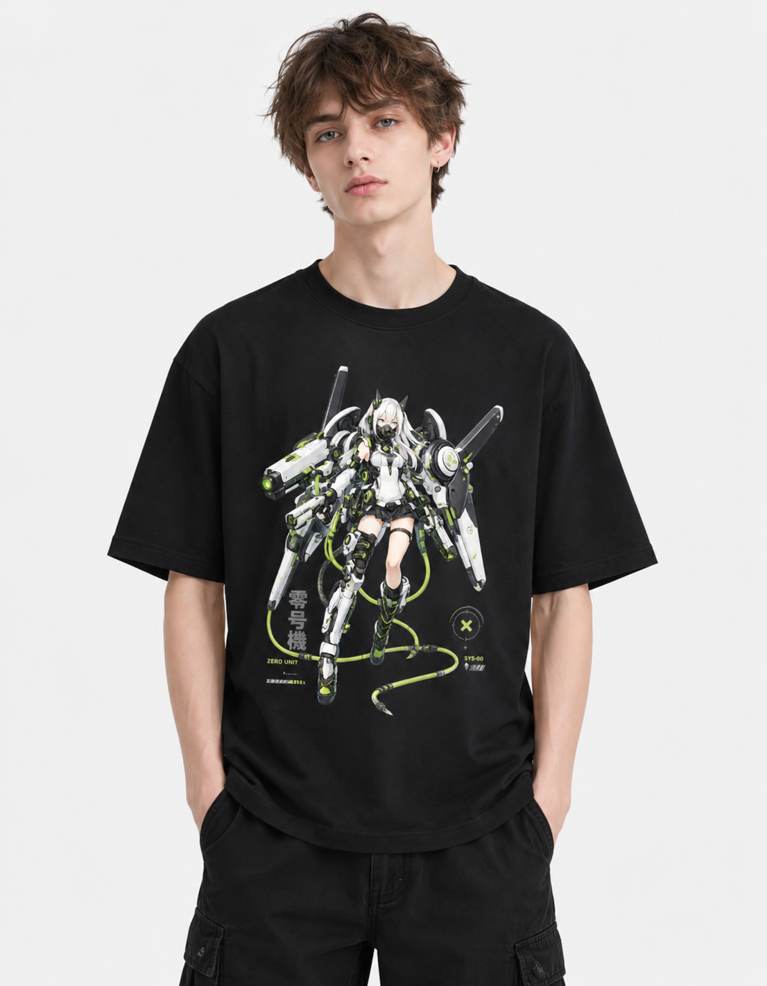 Y3K Zero Unit Unisex Graphic Oversized T-Shirt